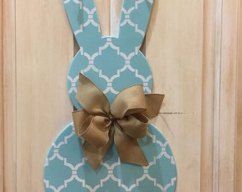 Wood Easter Bunny Door Hanger