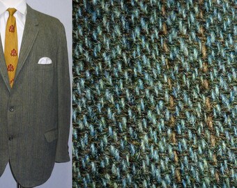 Vintage 1950s Tweed Sport Coat / 46 - 48 / 3/2 Roll / 3 Roll 2 / Sack Jacket / Ivy League / Trad / Prep / 1960s Tweed Sport Coat / Jacket