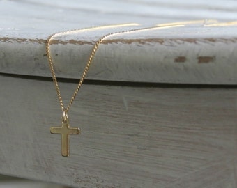 Delicate gold cross necklace, cross necklace, gold cross necklace, christian necklace, christian jewelry, thin cross necklace