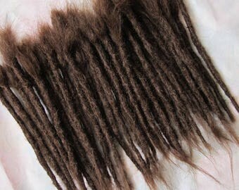 12" human hair knotty crocheted dreadlock extensions