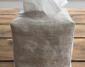 Linen Tissue Box Cover