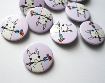 Cute Llama Pin Button Badge Llama Gift Wedding Favour Party Favour Llama Badge Llama Accessories