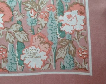 Vintage Liberty of London Floral Silk Scarf