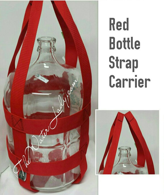 3 Gallon Tall RED water bottle STRAP by TheWaterLadyCreated