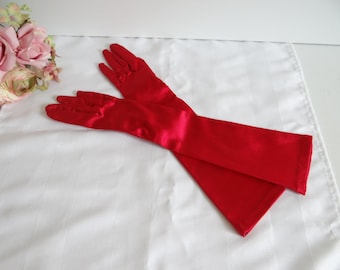 Spandex Stretch Long Gloves Women Evening Party Formal Gloves Solid Color Satin