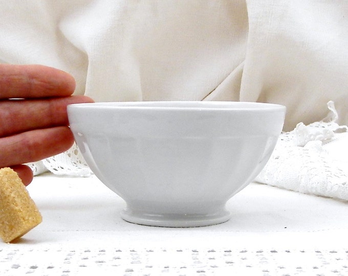 Small Vintage French Pure White Bone China Cafe au Lait Bowl, Coffee, Country Decor, Shabby, Chateau Chic, Coffee Bowl, Retro, Kitchen, Home