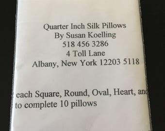 Dollhouse Miniature 1/4" scale Silk Pillow Kit (JV)