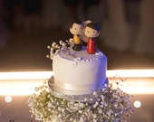 Trekkie inspired wedding cake topper, bride and groom cake topper, geek wedding, Sci-fi topper