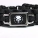 Punisher Skull with white slashes Paracord Survival Bracelet