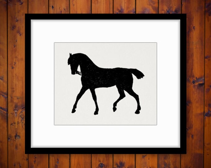 Horse Silhouette Digital Graphic Image Antique Horse Download Printable Vintage Clip Art Jpg Png Eps HQ 300dpi No.4207