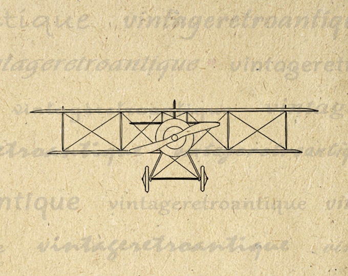 OEC Type B Antique Airplane Digital Image Download Printable Graphic Vintage Clip Art for Transfers Printing etc HQ No.1710