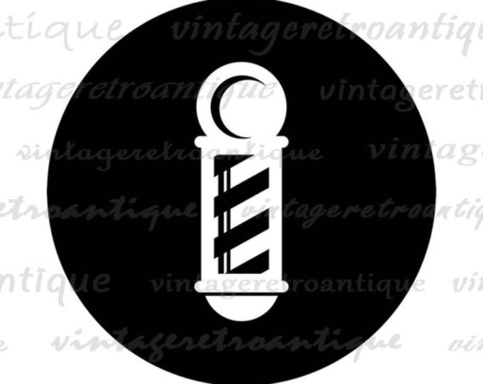 Barber Pole Graphic Image Printable Barber Shop Icon Download Hairdesser Salon Hair Digital Antique Clip Art Jpg Png HQ 300dpi No.4443