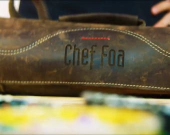 Chef Roll, Leather Knife Roll, Profesional Knives Roll, Leather Knives Roll, Luxury Chef Knife Roll