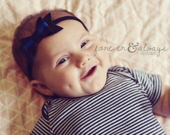 Thin Blue Line Baby Girl Headband
