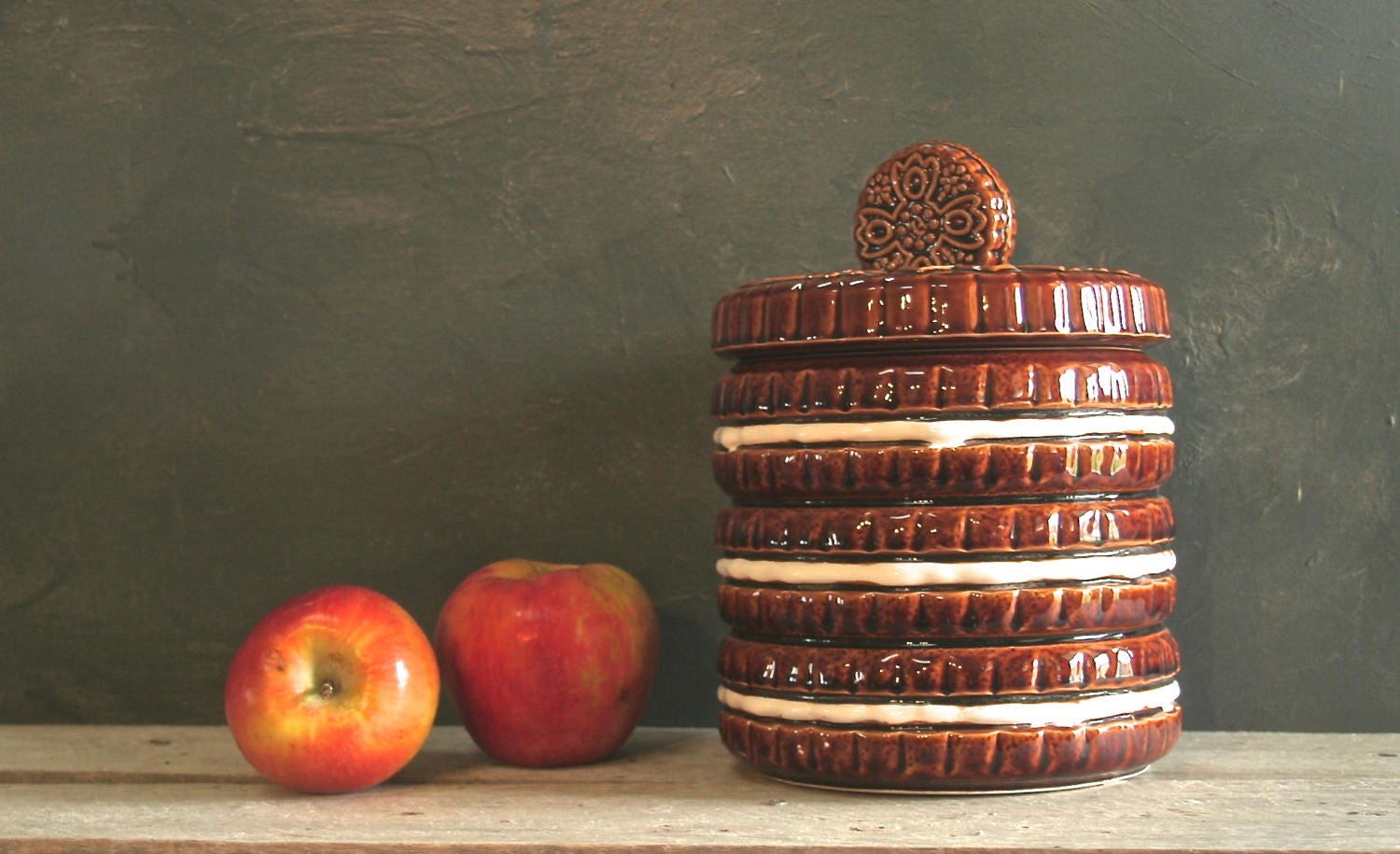 Rare Vintage Oreo Cookie Jar National Silver Company Made in