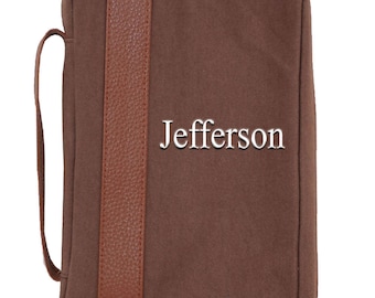 Mens Mocha Bible Cover | Mongram Bible Case | Brown Bible Tote | Custom Bible Cover | Personalized Bible Cover | Bible Cover Mocha Brown