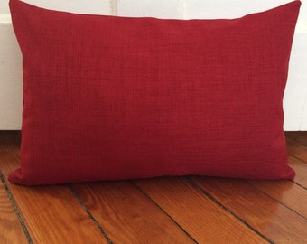 Red Lumbar Pillow Cover Cherry Rustic Decorative Red Lumbar Pillow Cover Cherry Rustic Decorative