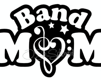 Band Mom - Vector Graphic - Personal Use - pdf, svg, png - Cutting File, Clip art
