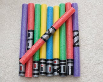 10, Lightsaber Party Favors, Lightsaber, Lightsaber Pool Noodle, Star Wars, Star Wars Party, Lightsaber Noodle, Star Wars Favor, Darth Maul
