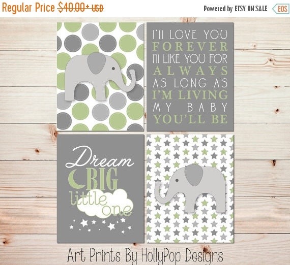 I'll Love You Forever Baby Boy Nursery Wall Art by HollyPopDesigns