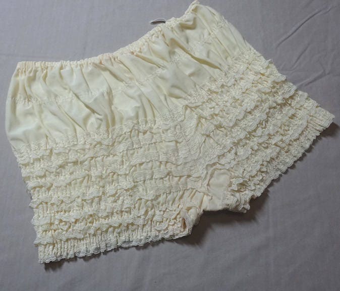 1980s Vintage Square Dance Lace Ruffle Lady's Bloomers or