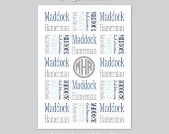 Blue Gray Boy Baby Blanket Monogram Blanket Personalized Boy Blanket Stroller Blanket Swaddle Blanket Receiving Blanket B 001