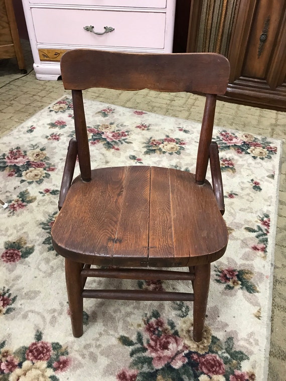Antique child's chair wood