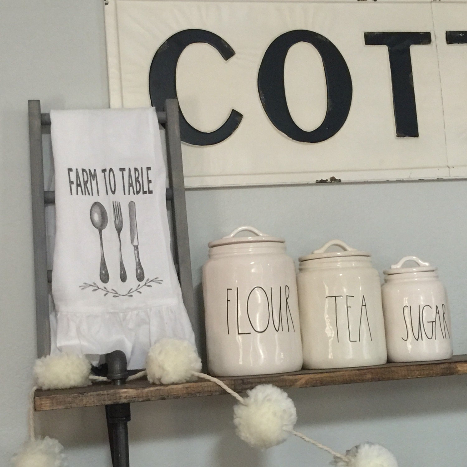 Mini ladder tea towel holder kitchen towel ladder