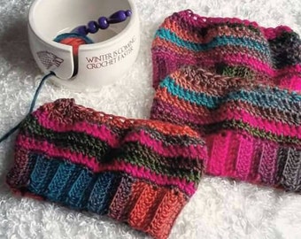 Ponytail Hat Crochet *PATTERN* Messy Bun Beanie Pattern