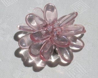 Retro Acrylic Flower Pale Pink Brooch TLC