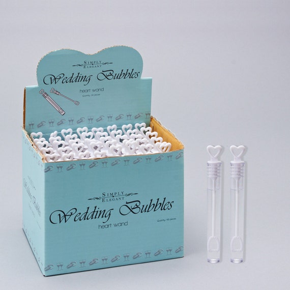 48pc Wedding bubbles set heart wedding bubbles