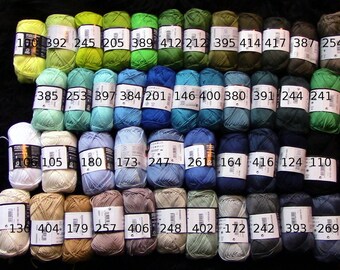 Cotton yarn 16 skeins * Catania * 800 gram in total * quality crochet yarn * each 50 gram * free colorchoice * 85 colors, smc schachenmayr