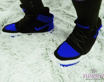 Sneaker Slippers Nike Air jordan Tennis Shoe Slippers Men's Slippers Air Jordan 1 Women's SlippersToddler Slippers Crochet Slippers adult