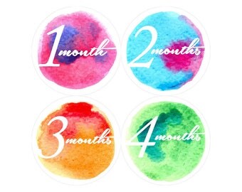 Monthly Baby Milestone Stickers Baby Girl Baby Shower Gift One-Piece Baby Stickers Monthly Baby Stickers Baby Month Sticker