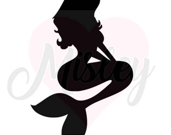 Mermaid SVG, PNG, and STUDIO3 Cut Files for Silhouette Cameo/Portrait and Cricut Explore DIY Craft Cutters