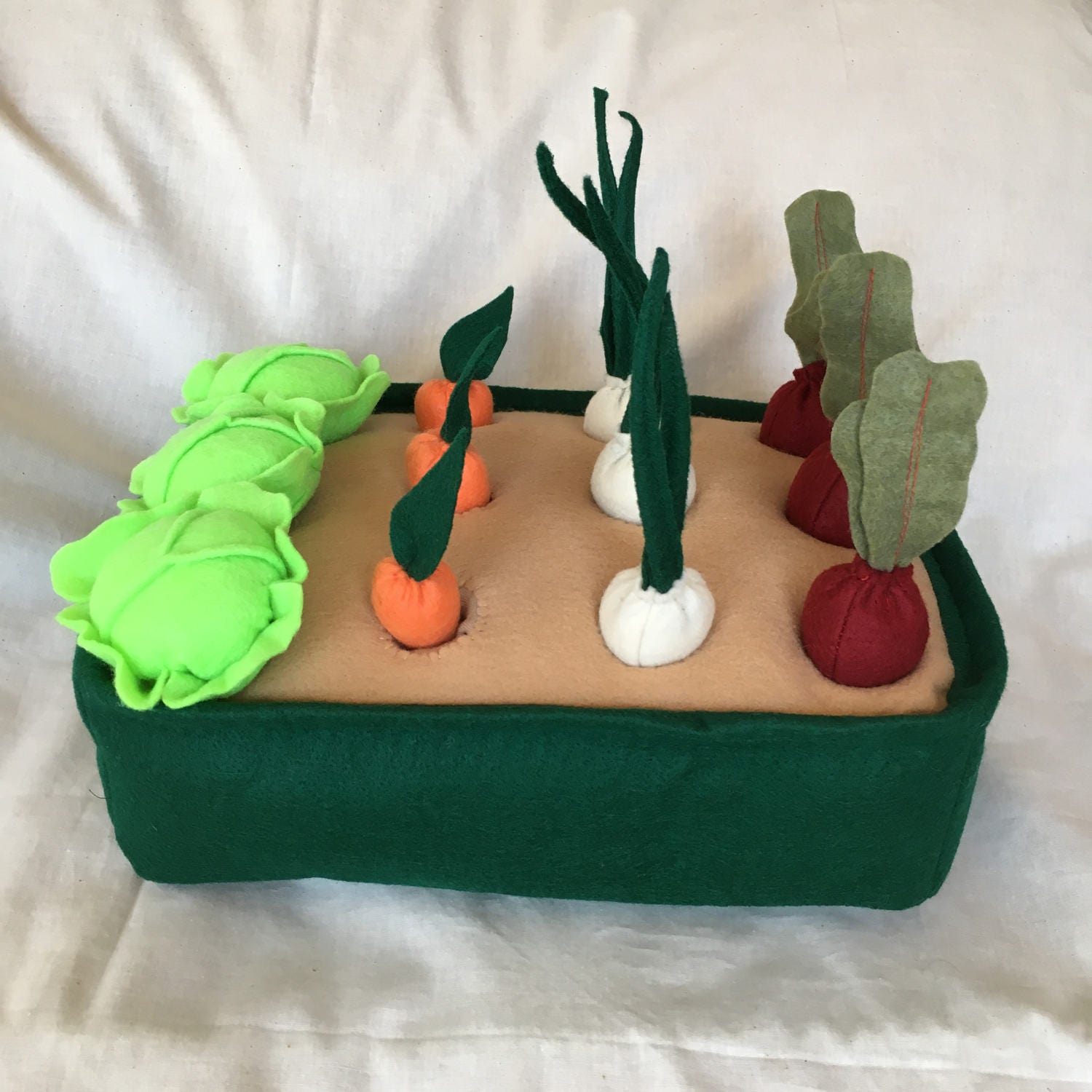 Felt Vegetable Garden Play Set Felt Garden Toy Garden Felt