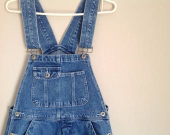 Vintage unisex bib overalls women's men's faded blue jeans bib overalls dungarees women's bib overalls salopette femme