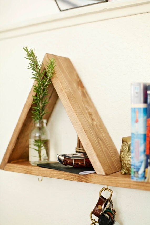 Triangle Shelf. Bookshelf. Apothecary Shelf. Bookshelf.