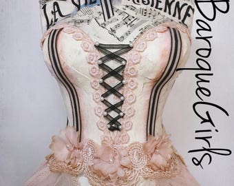 Dress Form Mannequin, Blush, Shabby Chic French Ballerina, Vintage Style, Tabletop Size