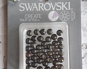 Swarovski Crystals Xirius Flat Back Silver Night 16ss 40pc Rhinestones Craft Supplies