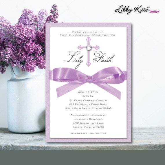 Girls Purple Invitations 4