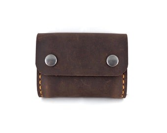 Handmade Leather Card Case, Business Card Case, Card Carrier, Business Card Pouch