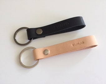 Personalised Keychain/Free personalisation/ Thick leather Keyring/ Custom Key Ring / Unique keychain/ Anniversary gifts