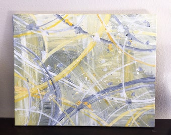 Abstract Wall Art (Yellow & Gray)