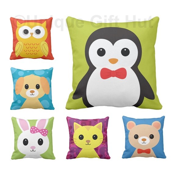 cute animal throw pillows