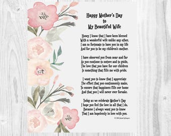 Mother Poem Gift Mother Poem Mom Printable Mother's Day