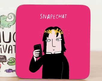 Snape Chat - Harry Potter Coaster Gift - Cute Coaster - Pun - Funny Coaster - Gift for him - Gift for her - Teen Gift - Mat -
