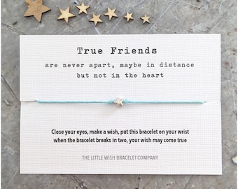 FRIENDS Wish Bracelet True Friends Friendship, Best Friends Add a Name & Custom options available