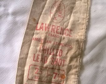Vintage 1960s Lawrence Chilled Lead Shot Canvas Bag-Dutch Boy Logo