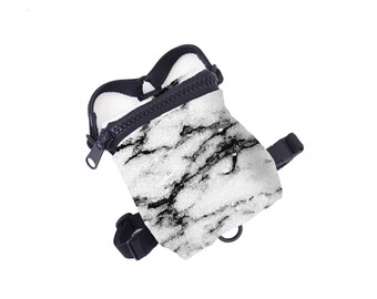 Dog Backpack / Dog Harness Black White Marble Print - Pug, Frenchie & More